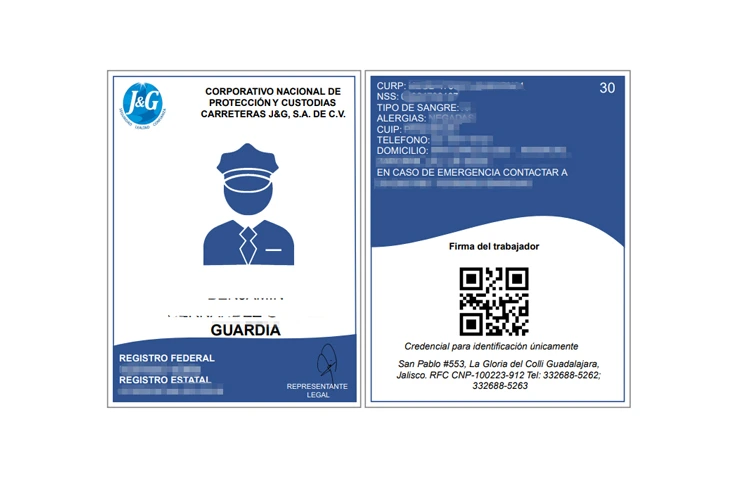 Sistema de control de asistencia con gafete QR para guardias de seguridad
